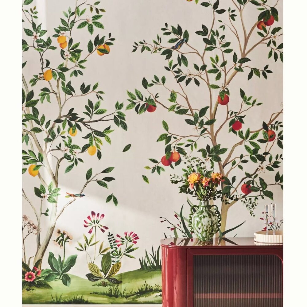 Anthropologie Daisy Bennett Citrus Grove Chinoiserie Wall Mural Wallpaper - Picture 10 of 10